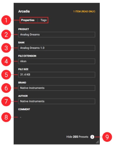 Info Pane(정보 창)