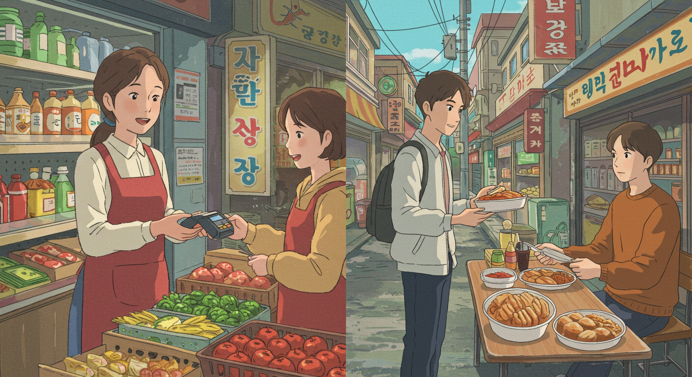 소비쿠폰을 사용하는 다양한 일상 장면