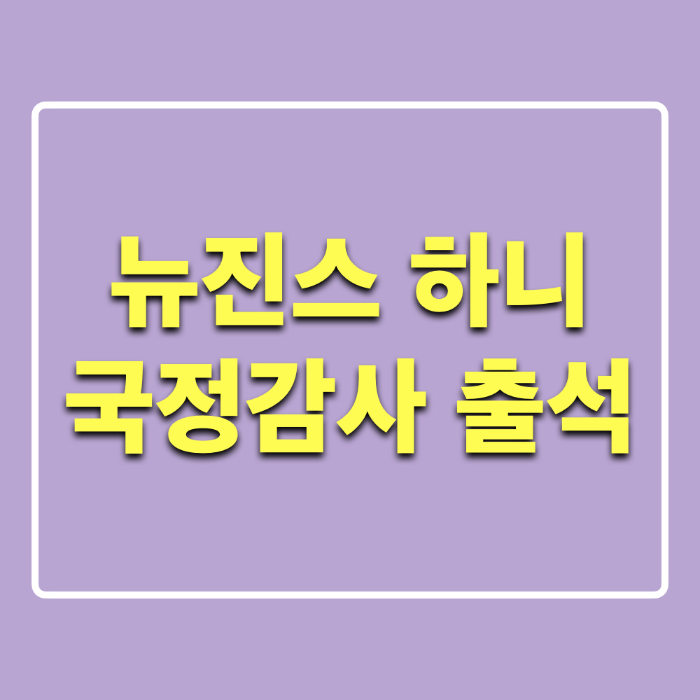 뉴진스_하니_국정감사_출석