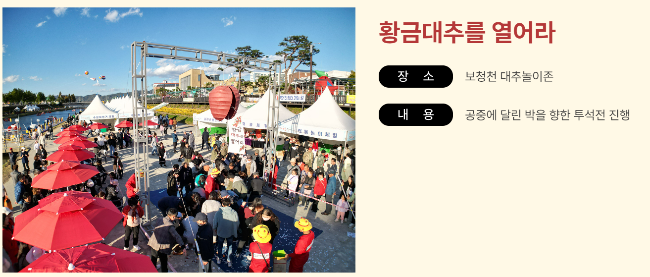 황금대추 이벤트 보은 대추축제 행사