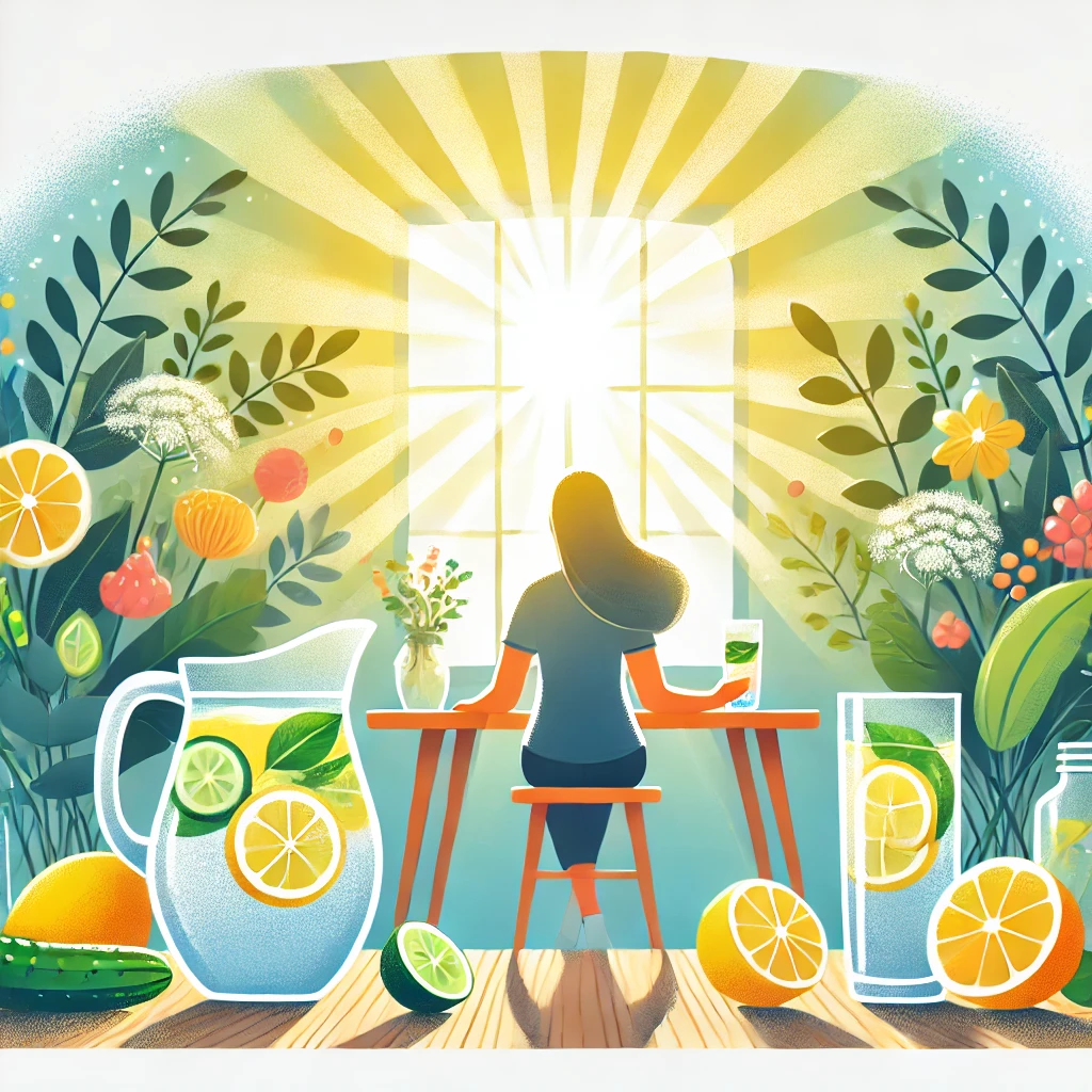 충분한 물 섭취하는 이미지