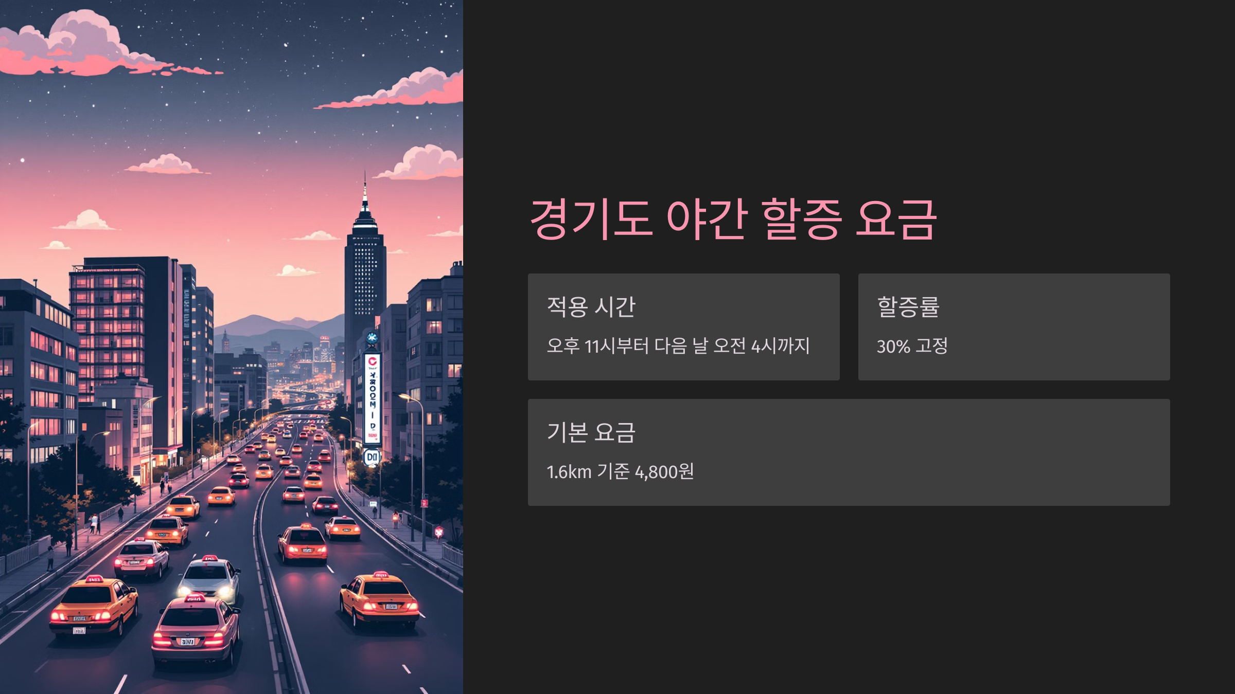 경기도 야간 할증