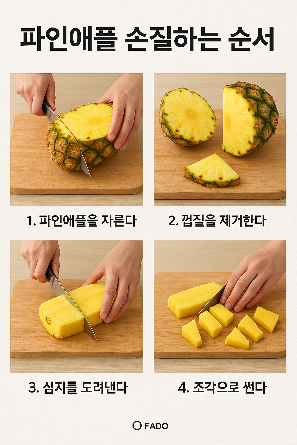 파인애플 손질 순서