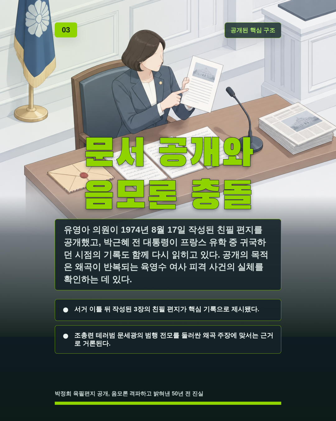 문서 공개와 음모론 충돌
