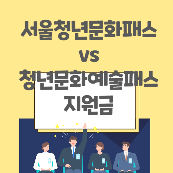 서울청년문화패스 청년문화예술패스 차이점