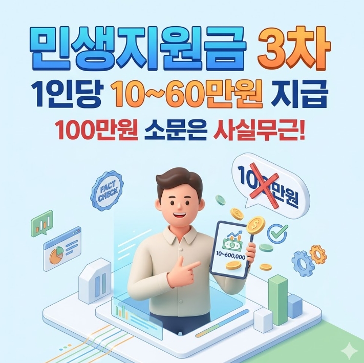 민생지원금 3차 신청 방법 지급 소득 조건 금액 확인 바로가기