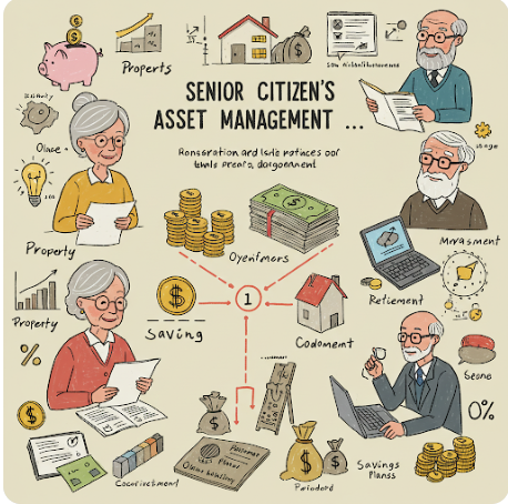 자산관리하는 노인들