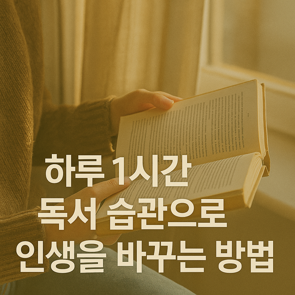 하루 1시간 독서 습관으로 인생을 바꾸는 방법