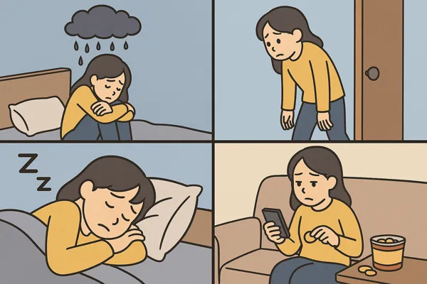 우울증 환자 특징 만화컷