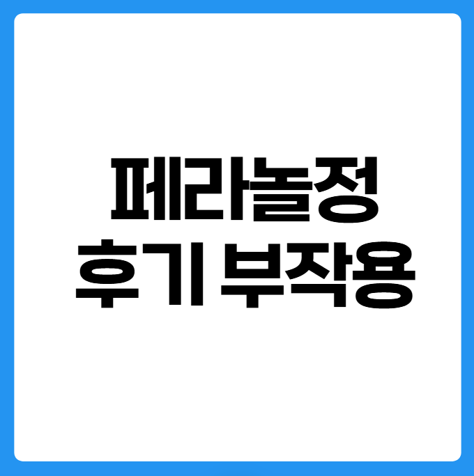 페라놀정 내돈내산
