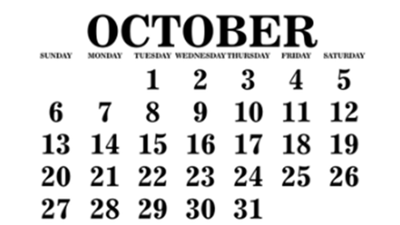 2024년 10월 달력