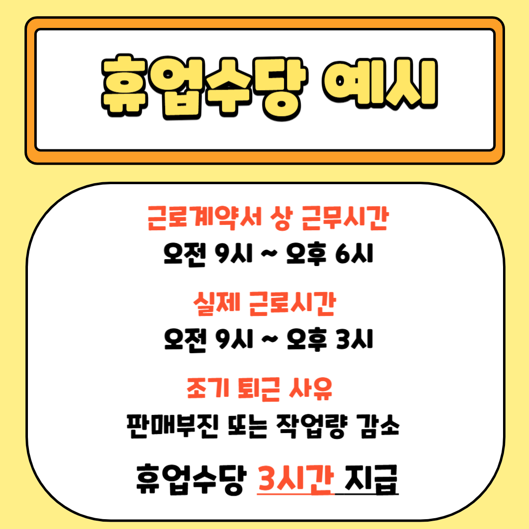 알바 휴업수당 지급 조건, 계산방법