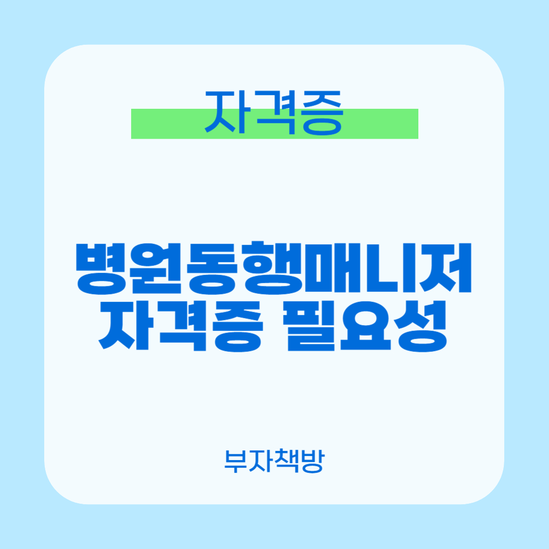 병원동행매니저 자격증 0