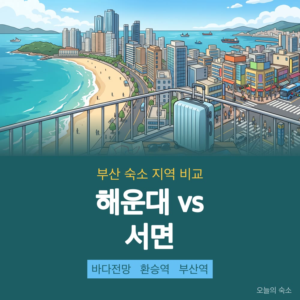 부산 숙소 해운대 서면 비교