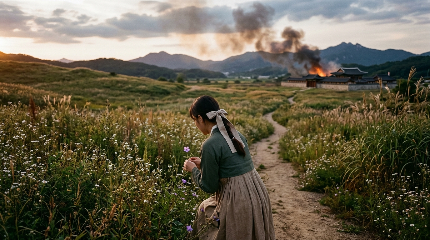 모든 권력을 내려놓고 진정한 자유를 찾아 떠나는 주인공의 뒷모습