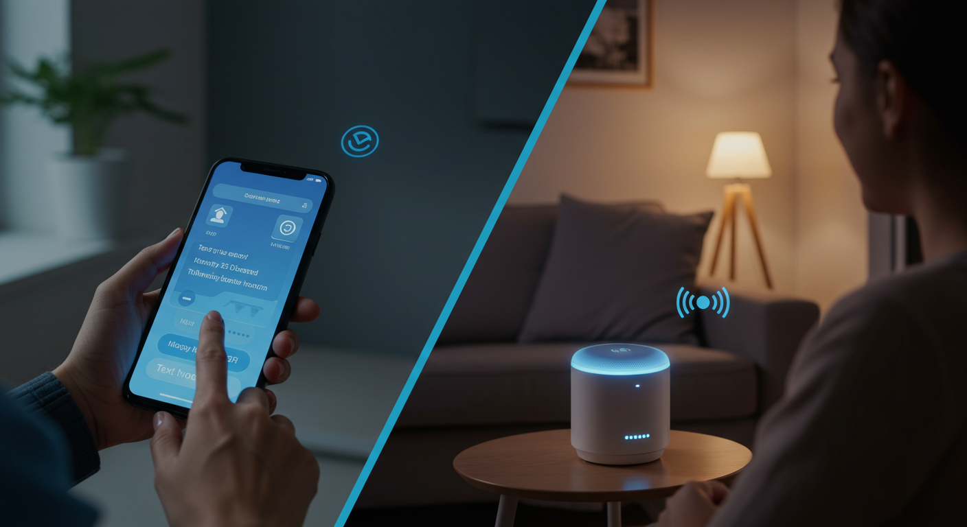 음성 vs. 텍스트 AI 이미지