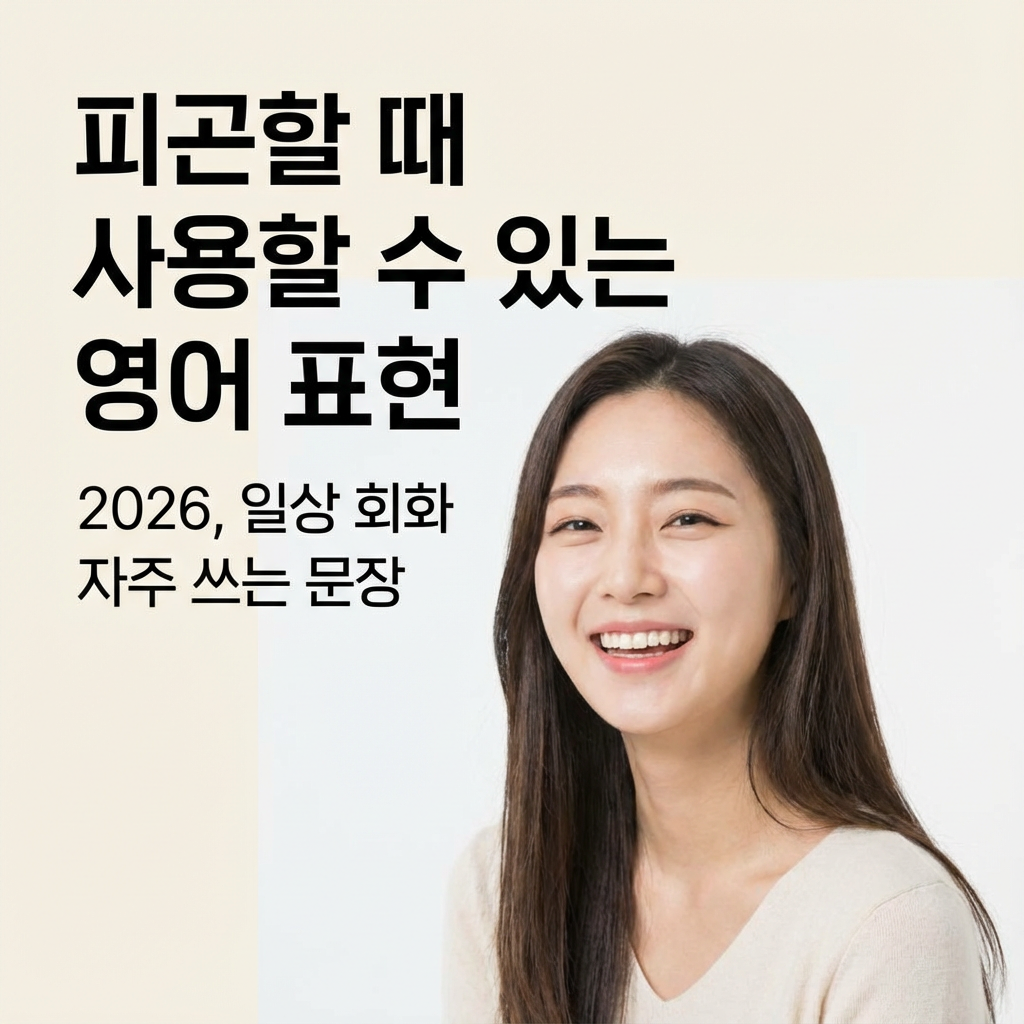 피곤할 때 사용할 수 있는 영어 표현 2026 | 일상 회화 자주 쓰는 문장