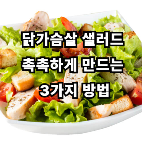 닭가슴살 샐러드, 촉촉하게 만드는 3가지 방법