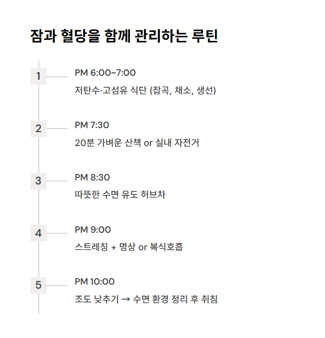 잠과 혈당은 루틴으로 관리해야 한다