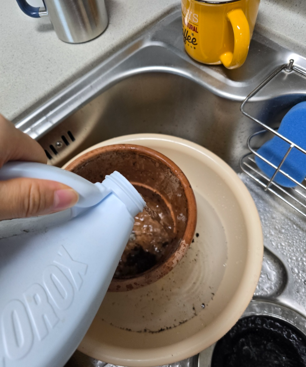 물에 희석해서 사용