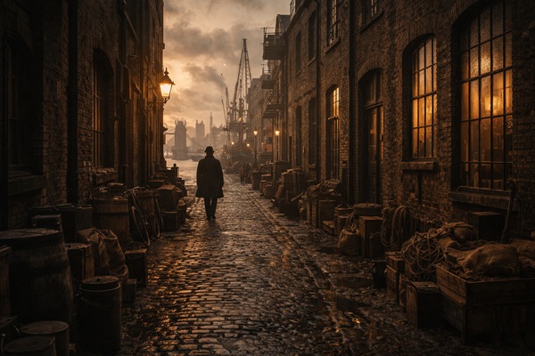 런던의 어느 골목 모습