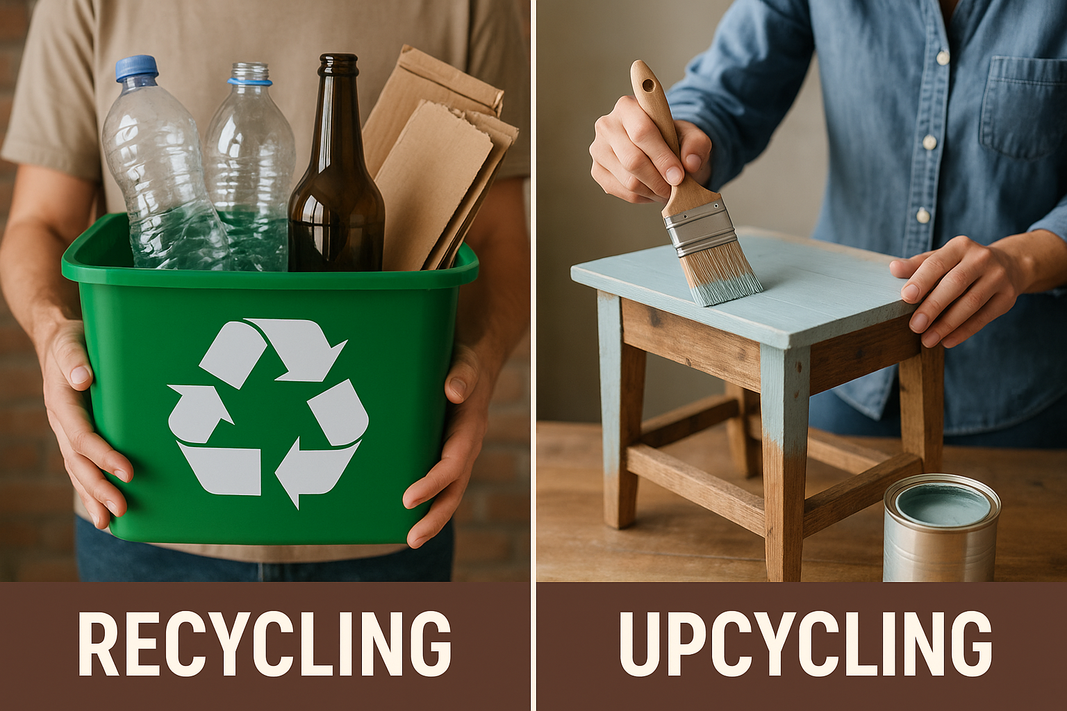 리사이클링과 업사이클링 관련 이미지사진