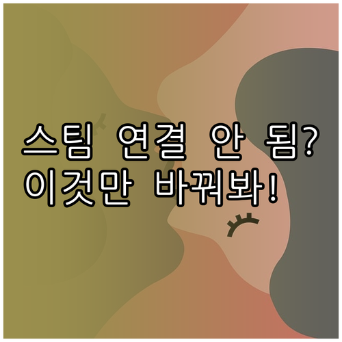 스팀 네트워크 연결 실패 문제 해결법..