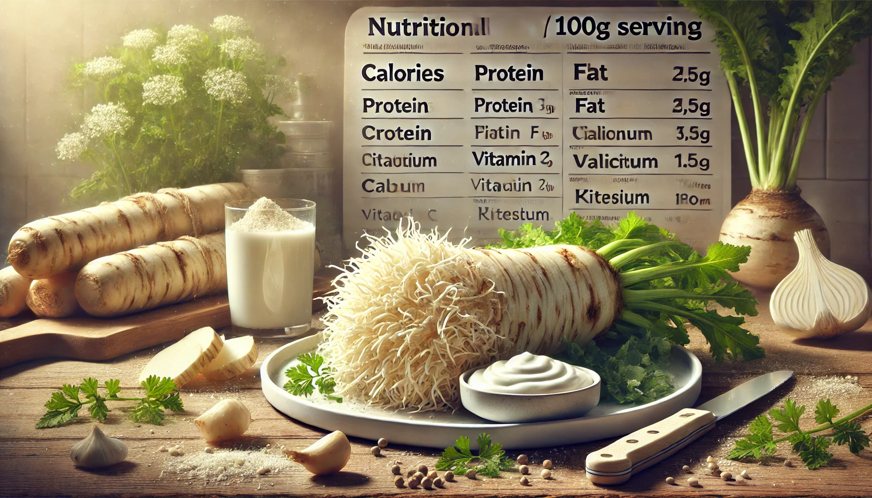 서양 고추냉이의 영양 정보 (100g 기준)