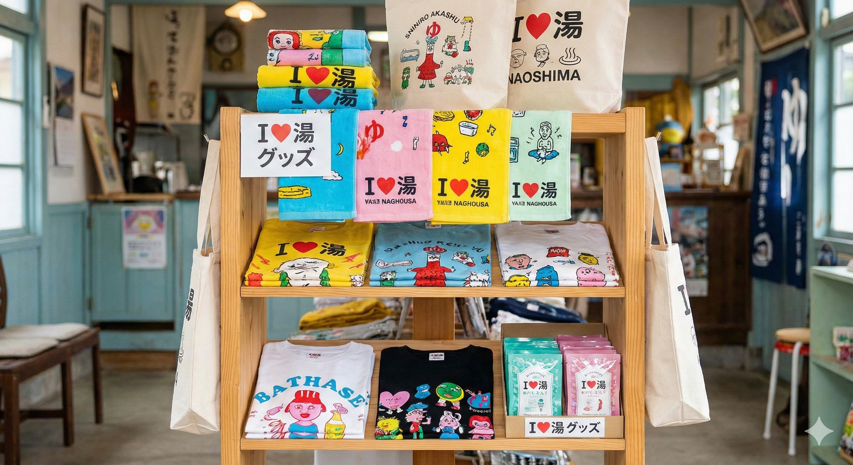 펑키하고 독특한 아이템 목욕탕 굿즈