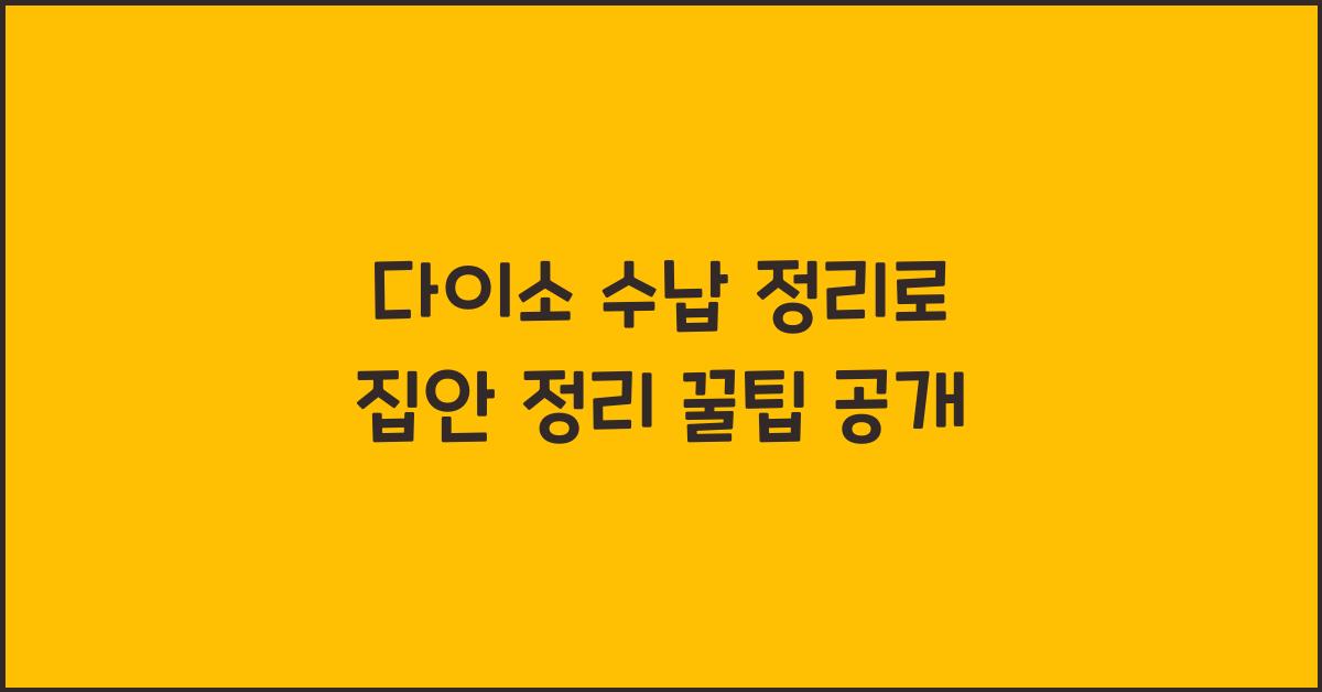 다이소 수납 정리