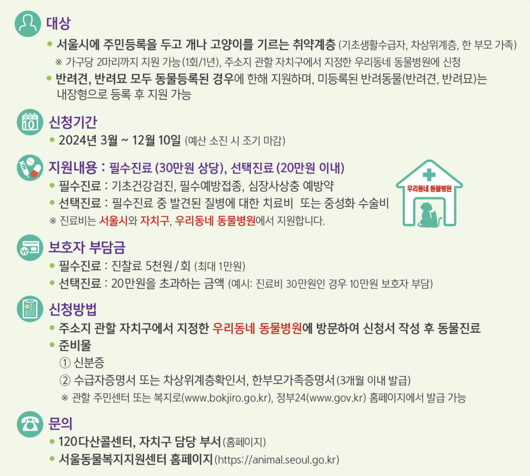 서울시 의료비 지원 정보