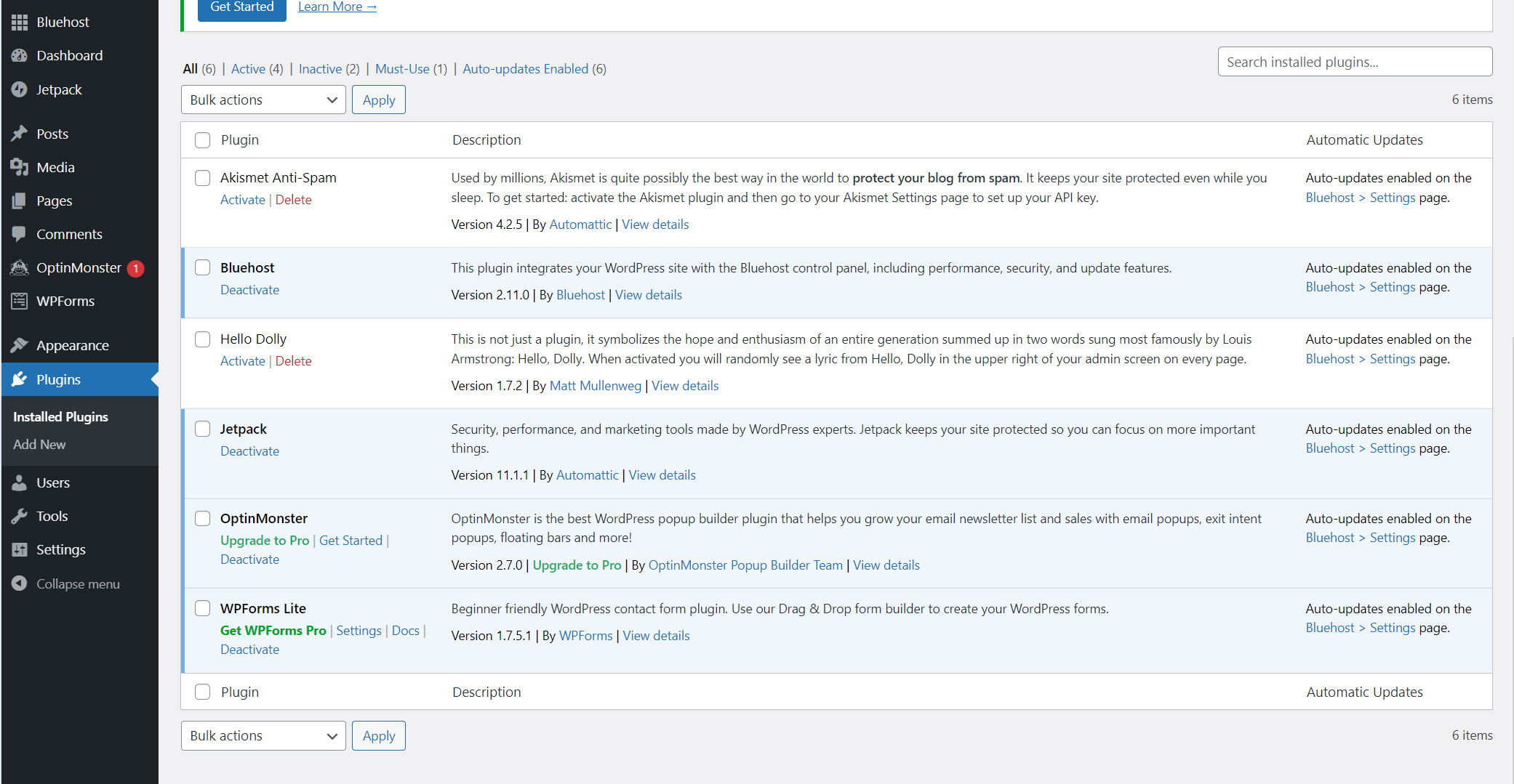 워드프레스 자동 설치 시 함께 설치되는 플러그인을 삭제해도 될까?