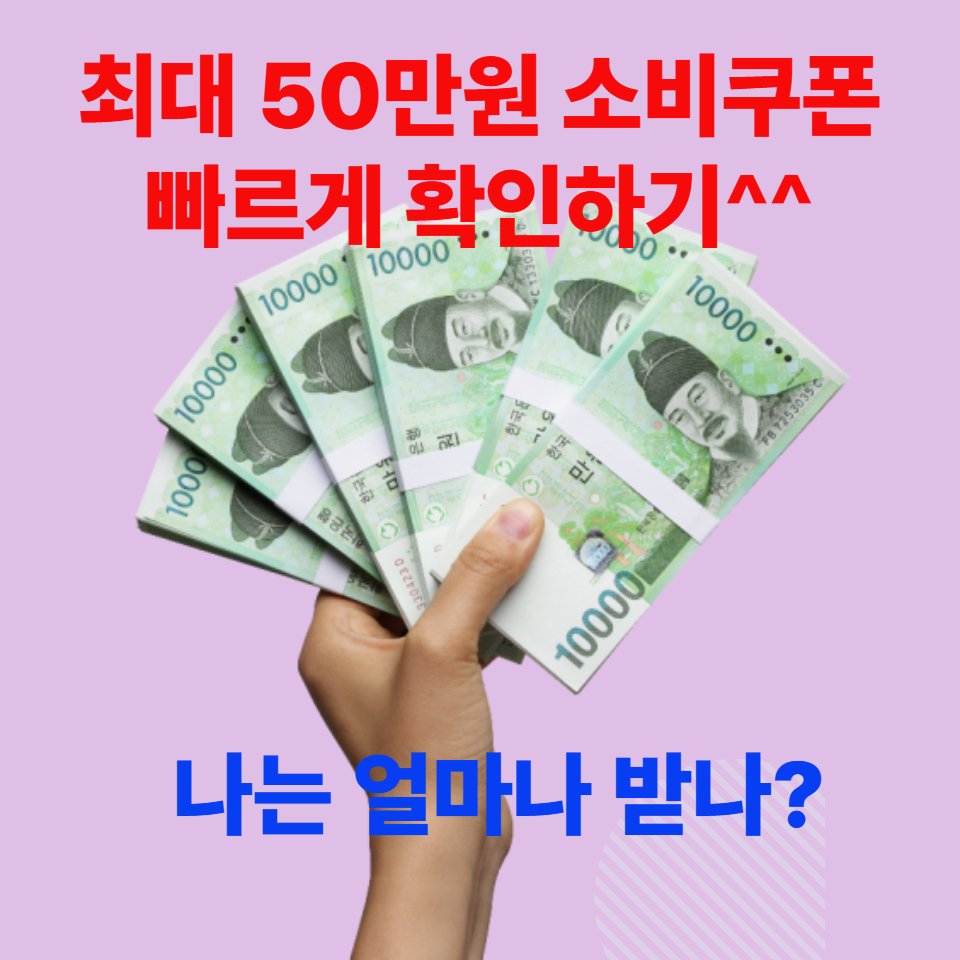 최대50만원 소비쿠폰!확인하기?