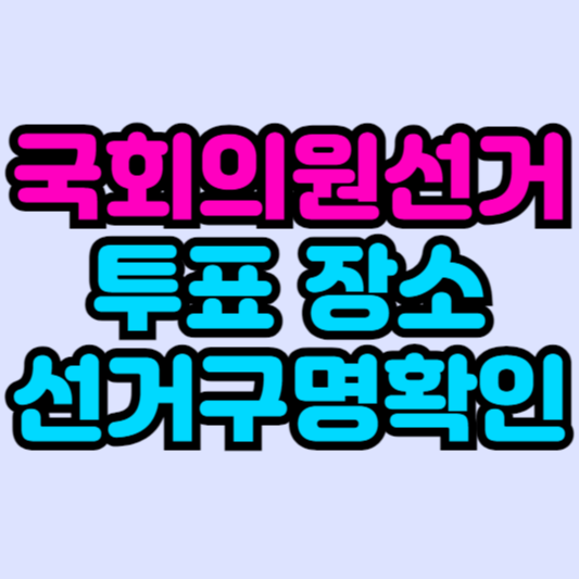 국회의원-선거-투표장소-및-선거구명-확인방법