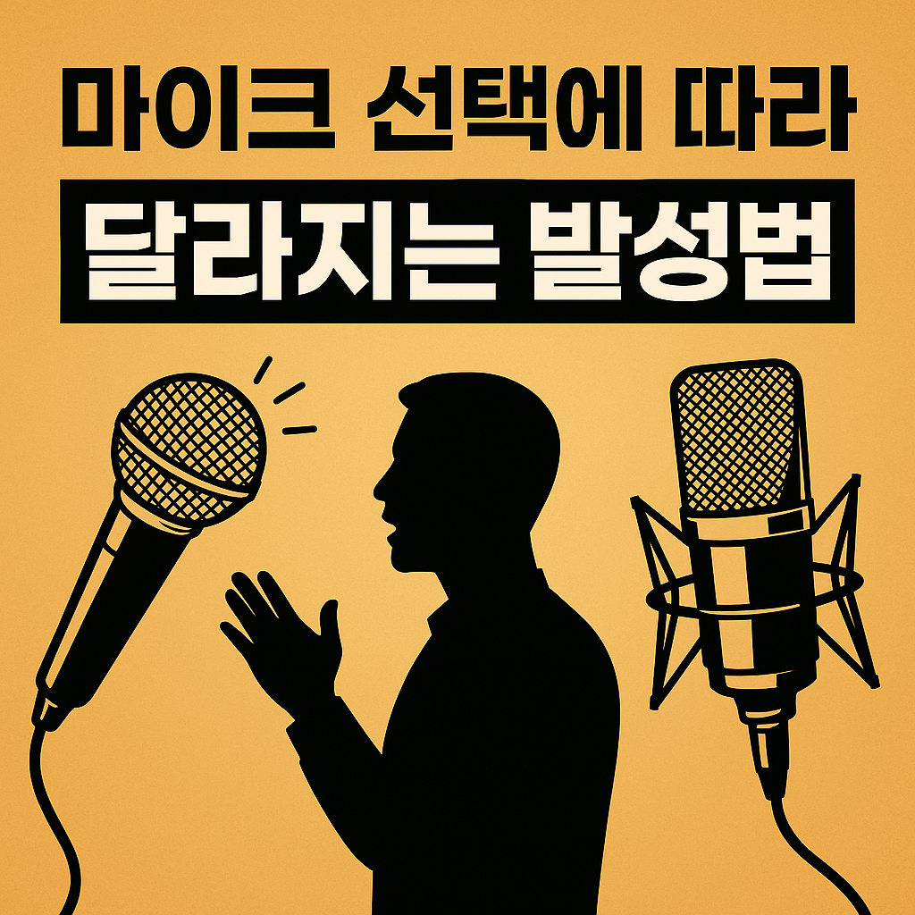 마이크 선택에 따라 달라지는 발성법 사진