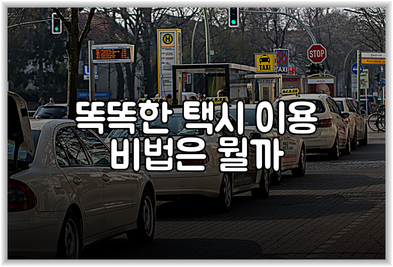 똑똑한 택시 이용 비법은 뭘까