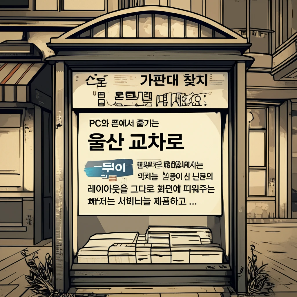 별도 설치 없는 울산 교차로 신문 그..