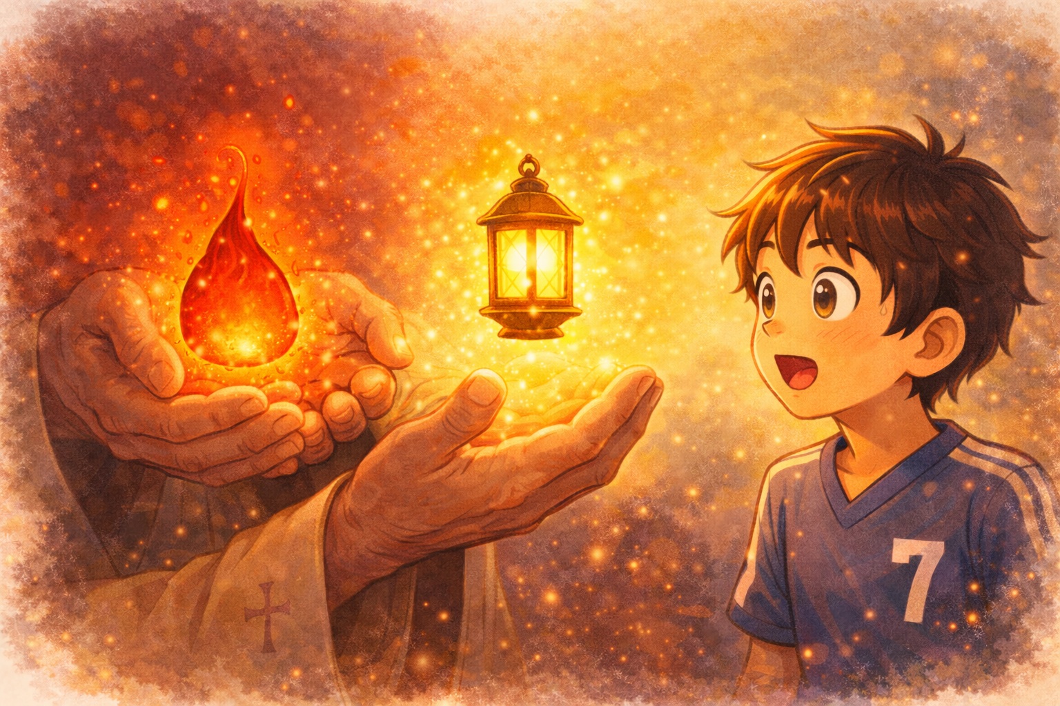 용암이 등불로 변하는 마법의 순간