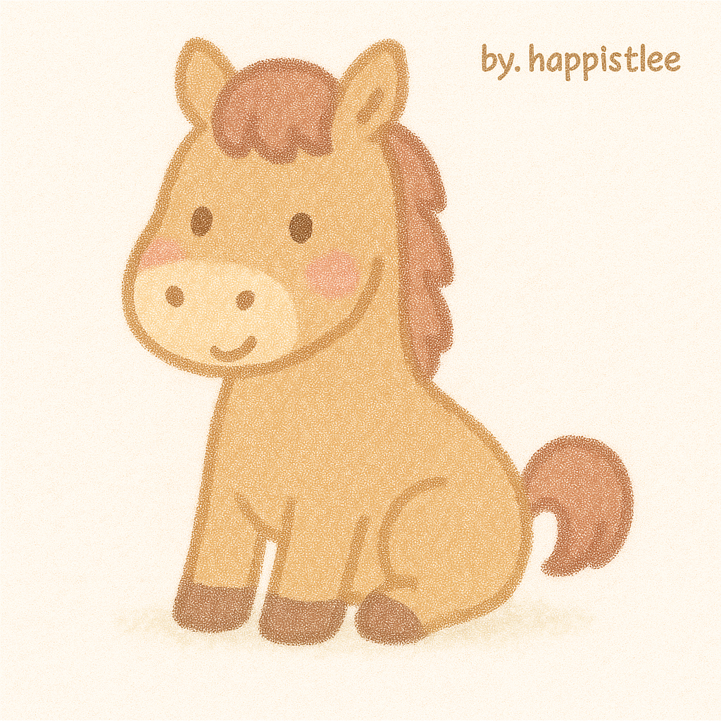 말띠를 상징하는 일러스트 이미지