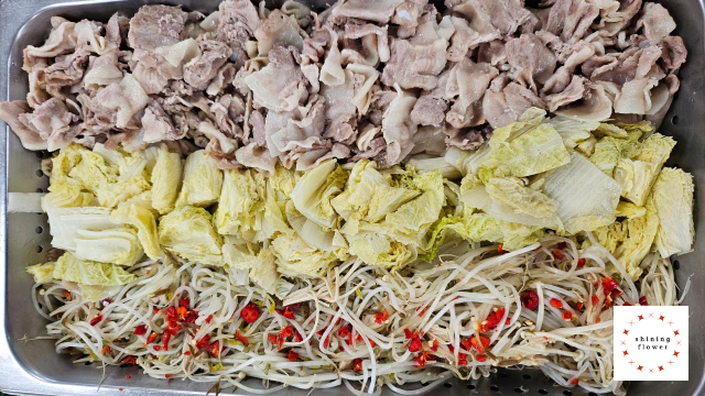 대패삼겹채소찜-완성