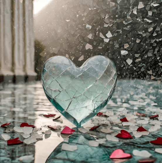 하트모양-유리가-부서지는-이미지