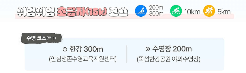 제1회 쉬엄쉬엄 한강 3종 축제 종목 코스 신청 방법