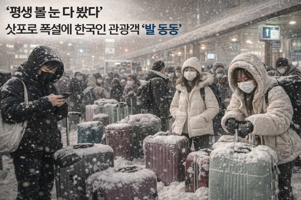 삿포로 폭설 사태, 한국 관광객 발 묶였다