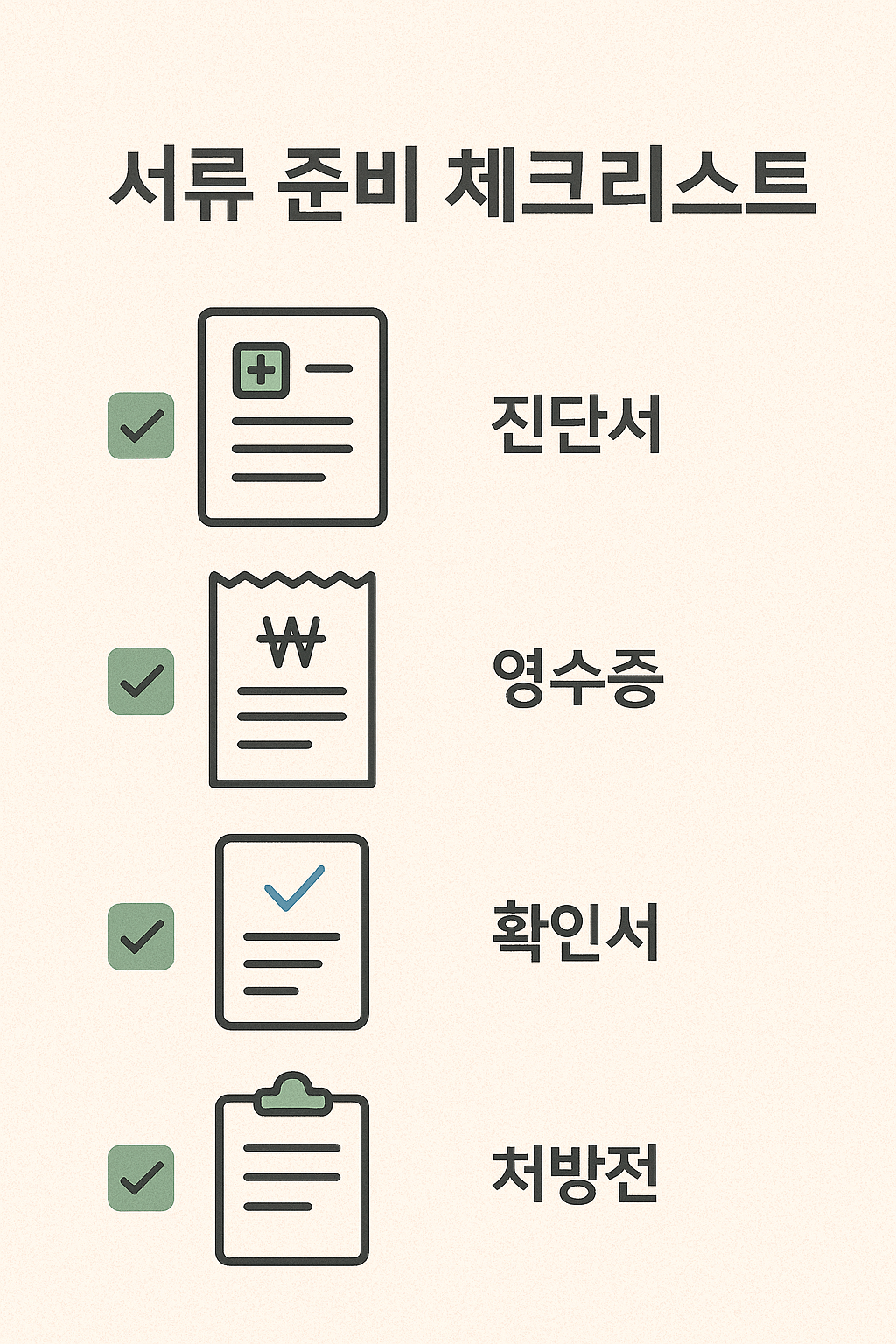 서류 준비 체크리스트