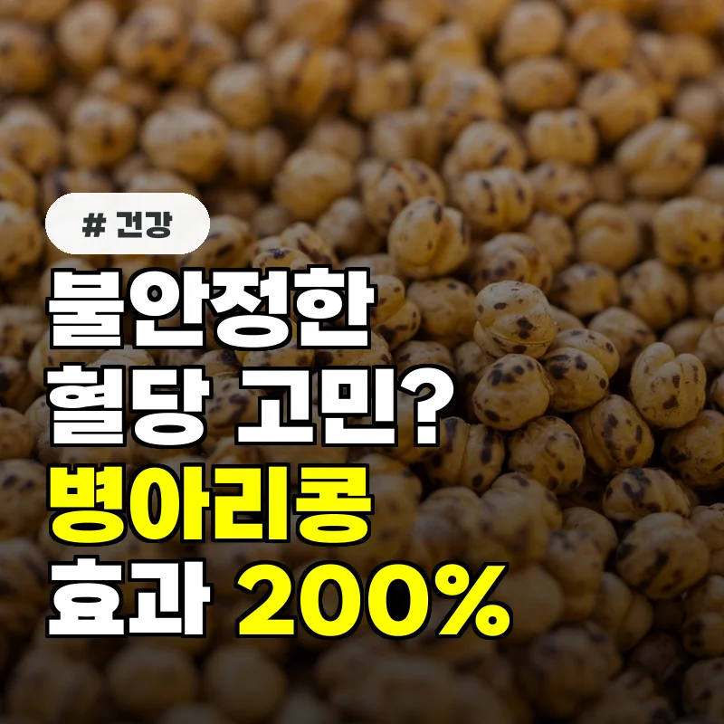 불안정한 혈당 때문에 고민 병아리콩 효과 200% 보는 섭취법