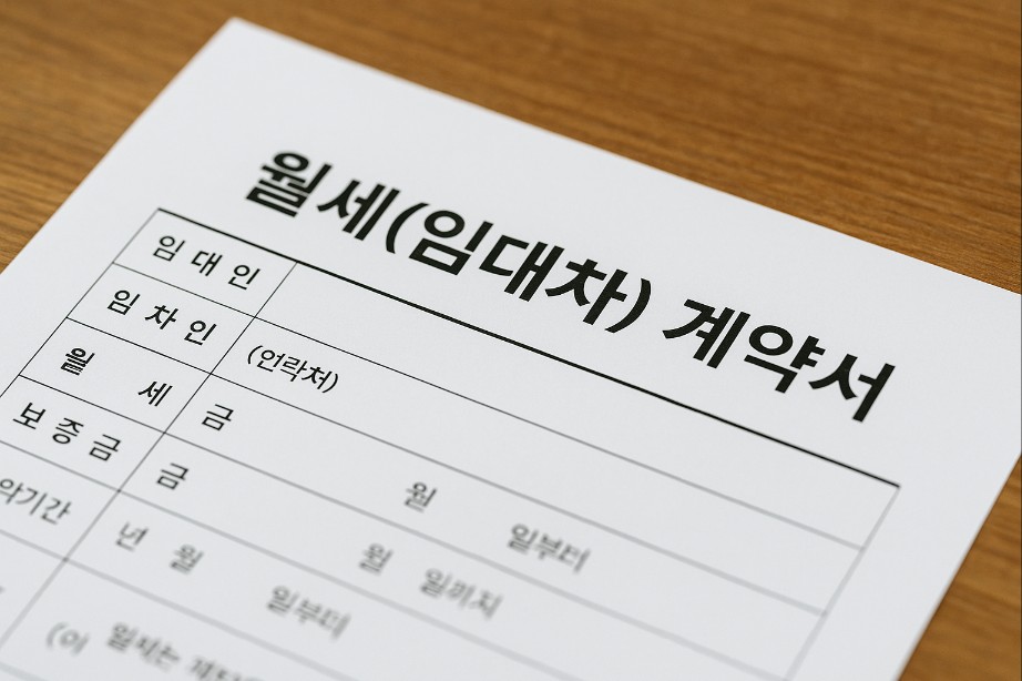 월세계약서