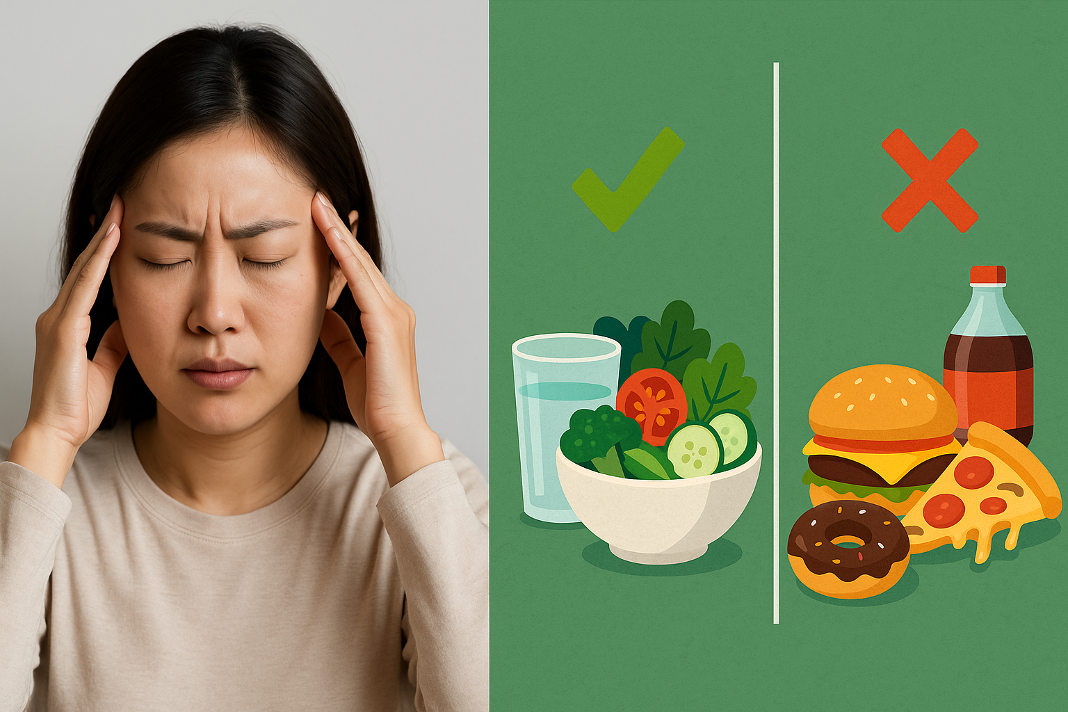 두통 자주 겪는 사람을 위한 식습관 가이드
