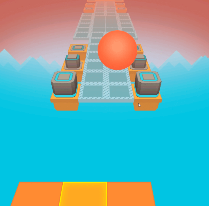 공을-조종하여-아래로-떨어지지-않게-점프하는-화면