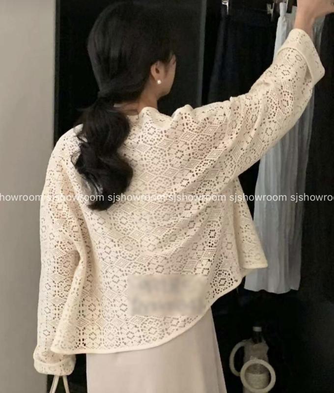 우아 레이스 가디건