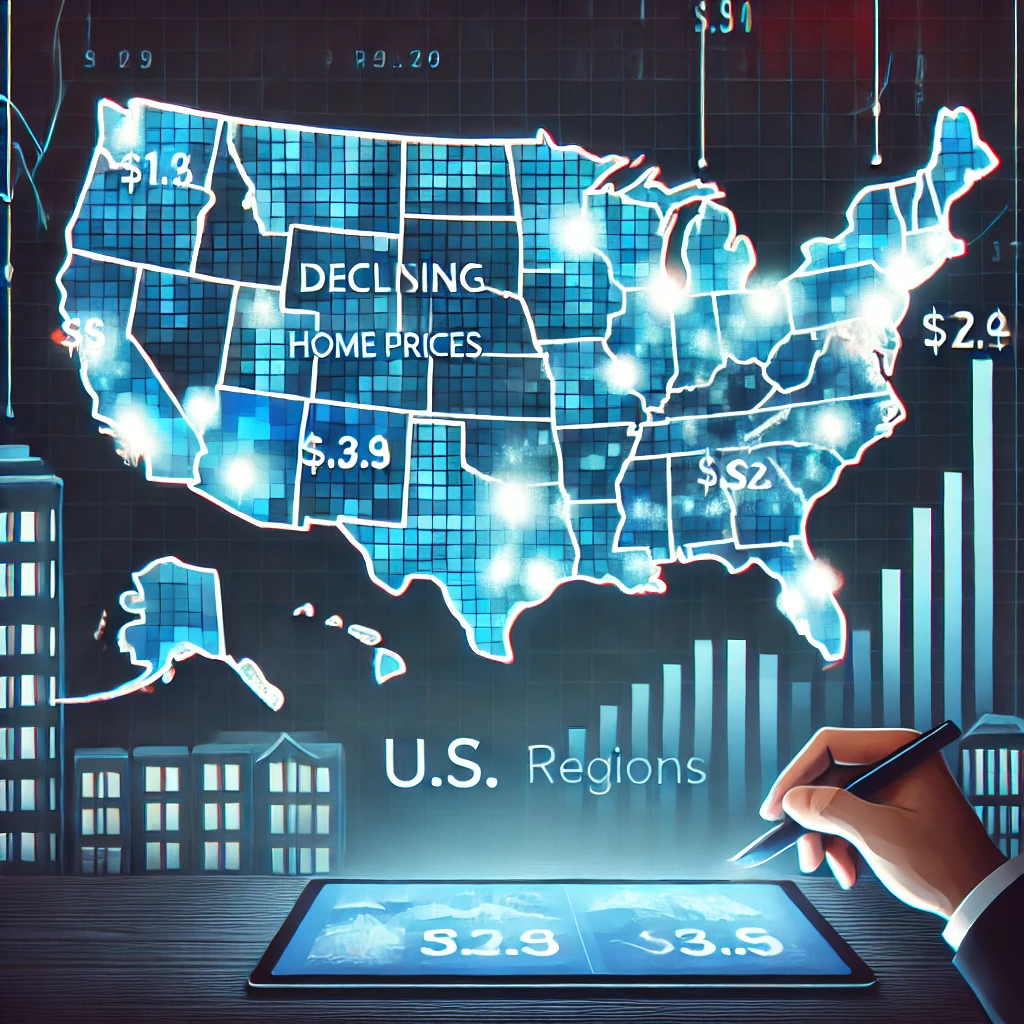 주택 가격 하락 지역: 경제적 어려움과 낮은 주택 수요를 나타내는 지역 분석.
